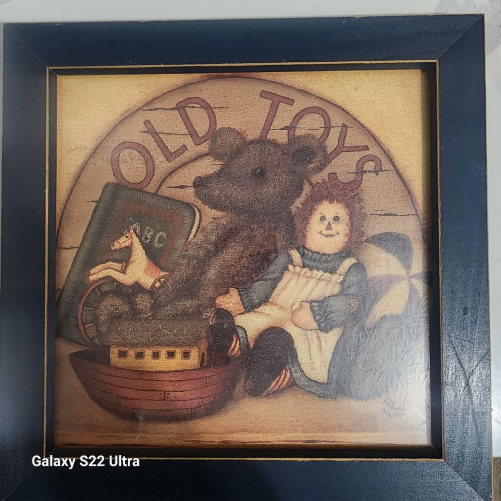 Ragdoll Old Toys Wood Framed Print Americana